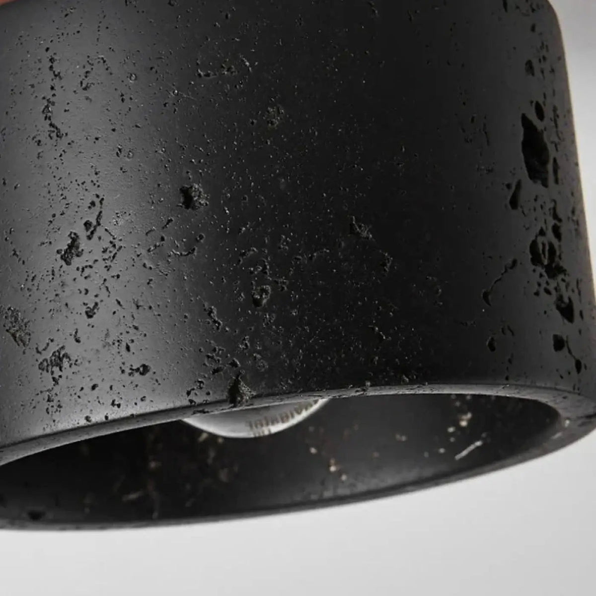 Plafonnier Noir Marbre Cylindrique Design Moderne - Dalumea - vue 4