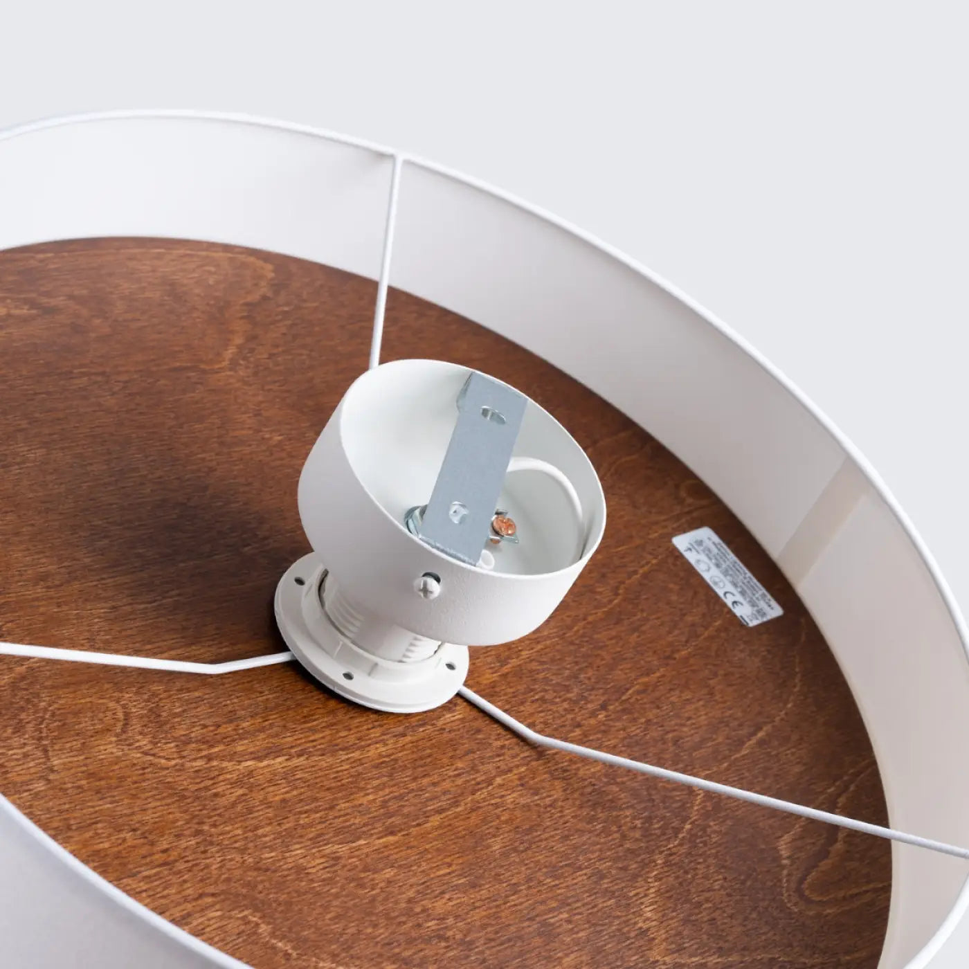 Plafonnier Scandinave Blanc Bois Foncé - Dalumea - vue 6