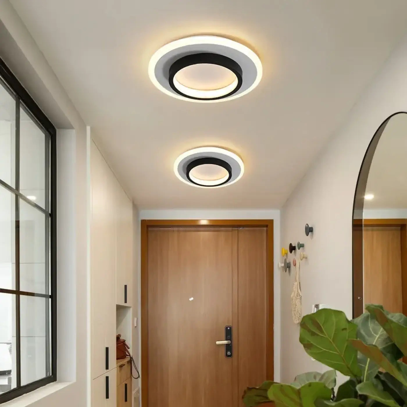 Plafonnier LED Rond Anneau Doré Design Moderne - Dalumea - vue 3