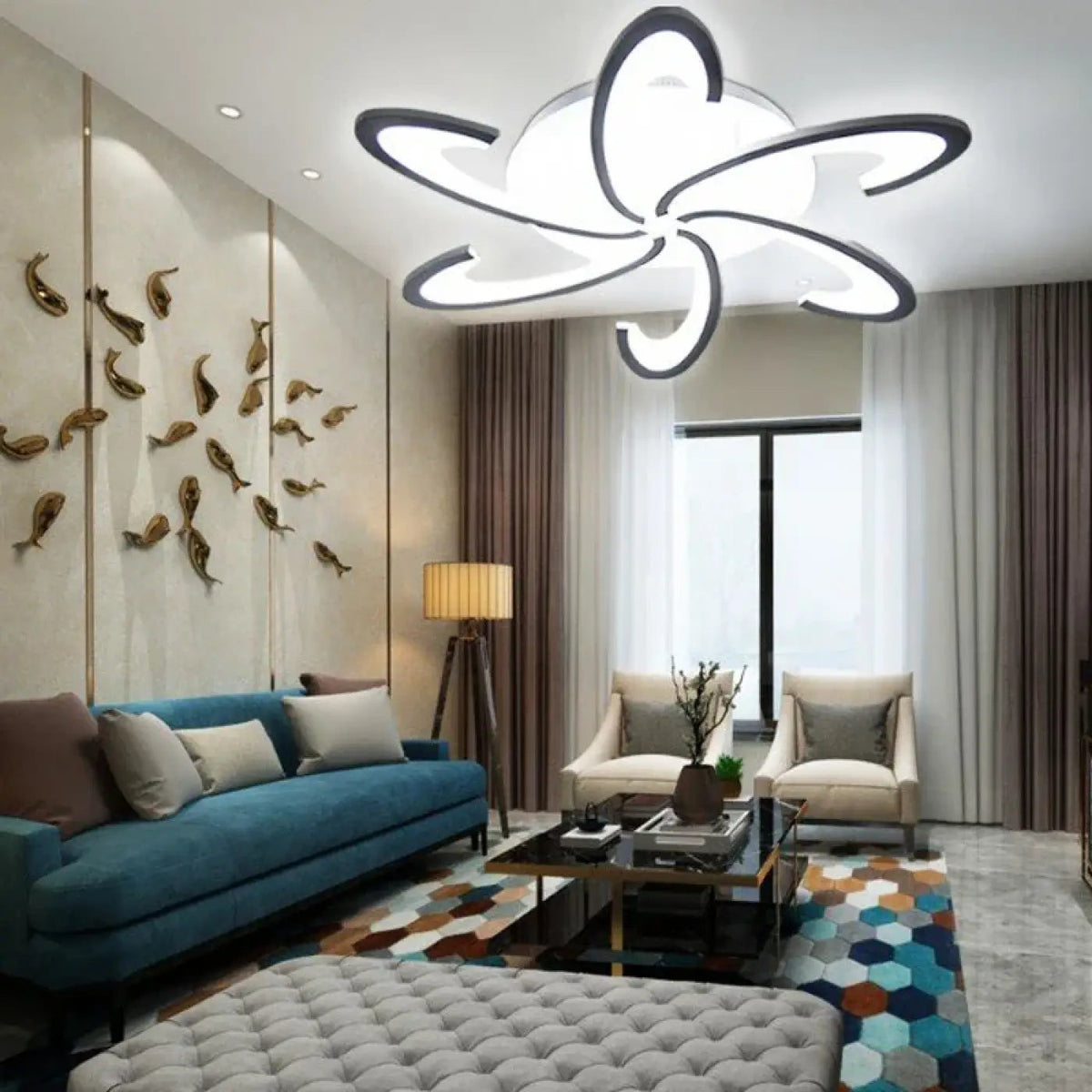 Plafonnier LED Design Moderne Artistique - Dalumea - vue 3