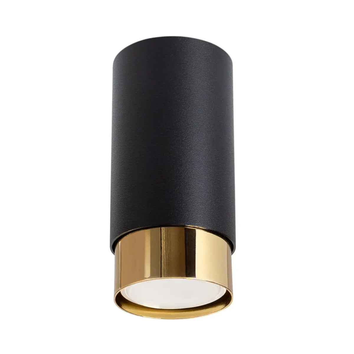 Plafonnier Cylindre Noir Doré Design - Dalumea - vue 3