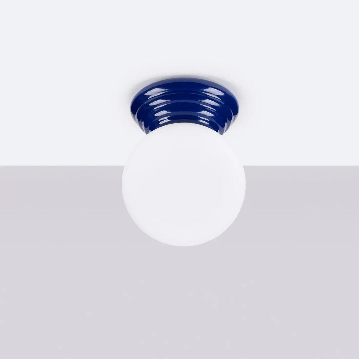 Plafonnier Boule Opaline Céramique - Dalumea - vue 2