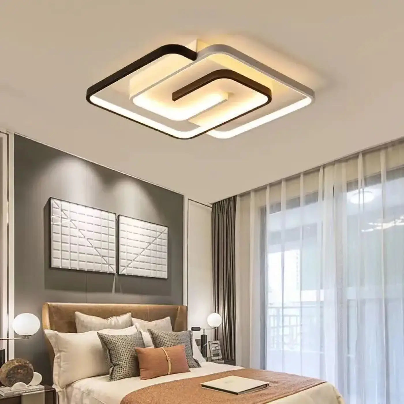 Plafonnier LED Design Spirale Géométrique - Dalumea - vue 1