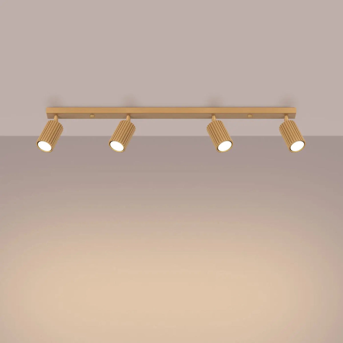 Plafonnier 4 Spots Orientables Doré - Dalumea - vue 1