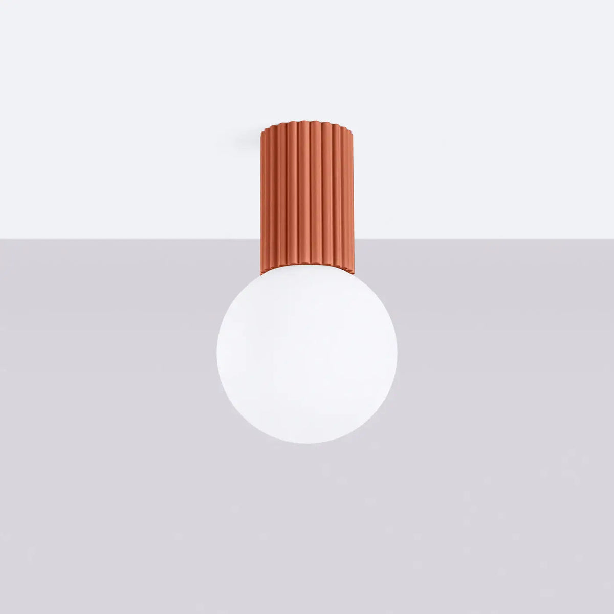 Plafonnier Rouge Ocre Minimaliste - Dalumea - vue 2