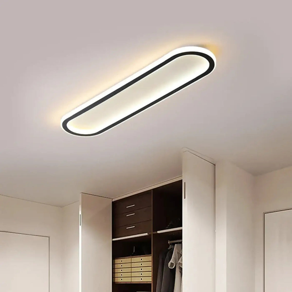 Plafonnier LED Ovale Cadre Fin Minimaliste - Dalumea - vue 2