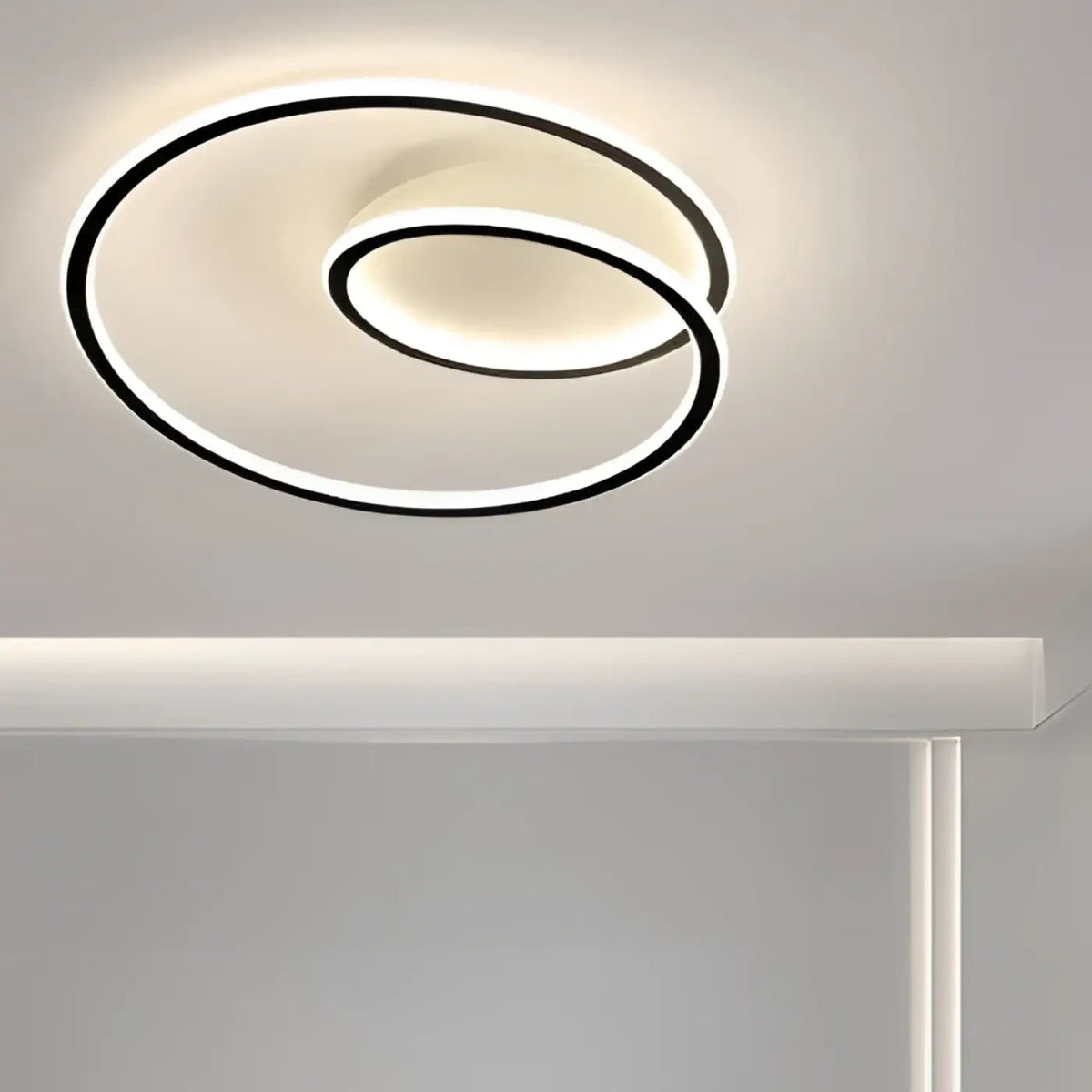 Plafonnier LED Rond Noir