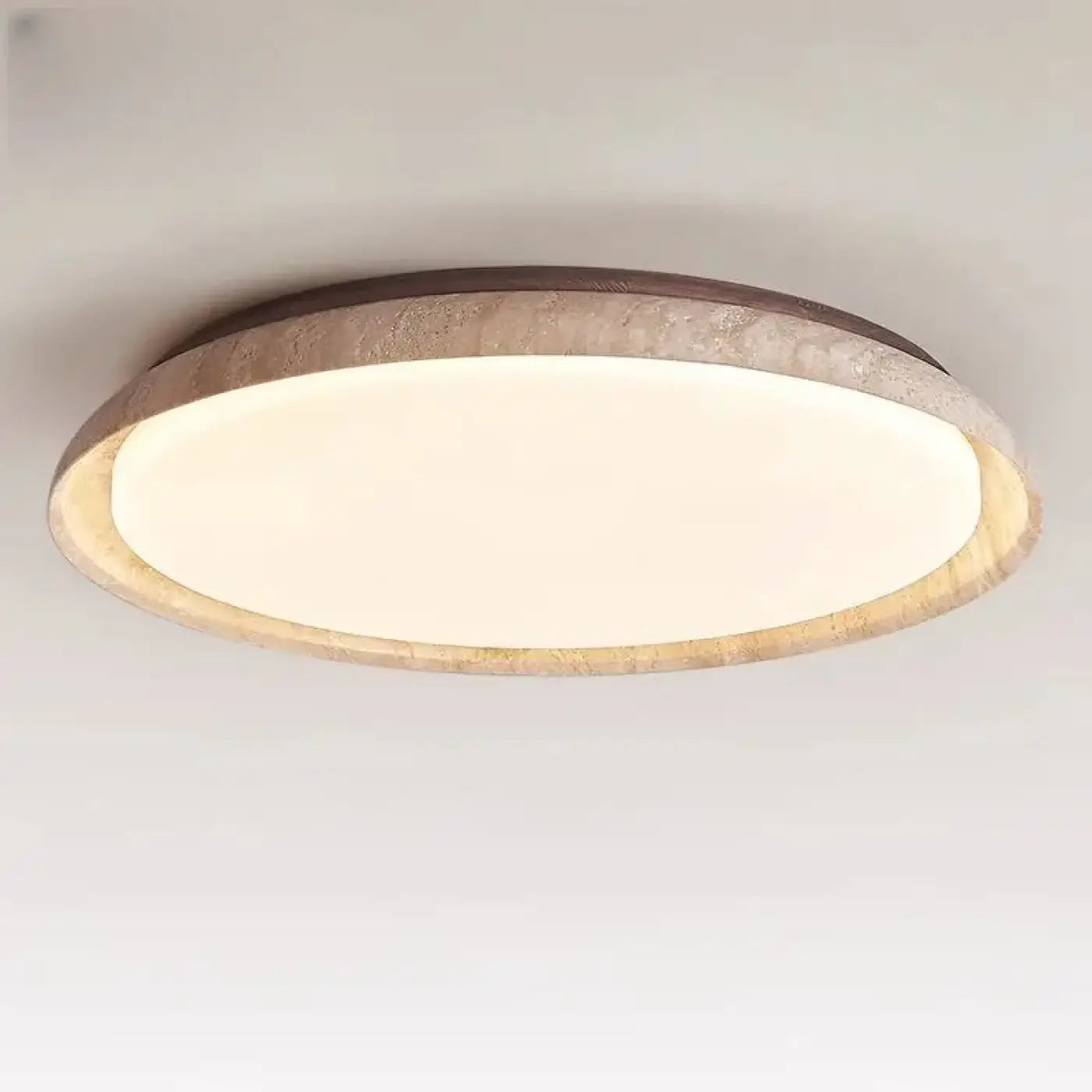 Plafonnier Rond Bois Naturel LED - Dalumea - vue 3