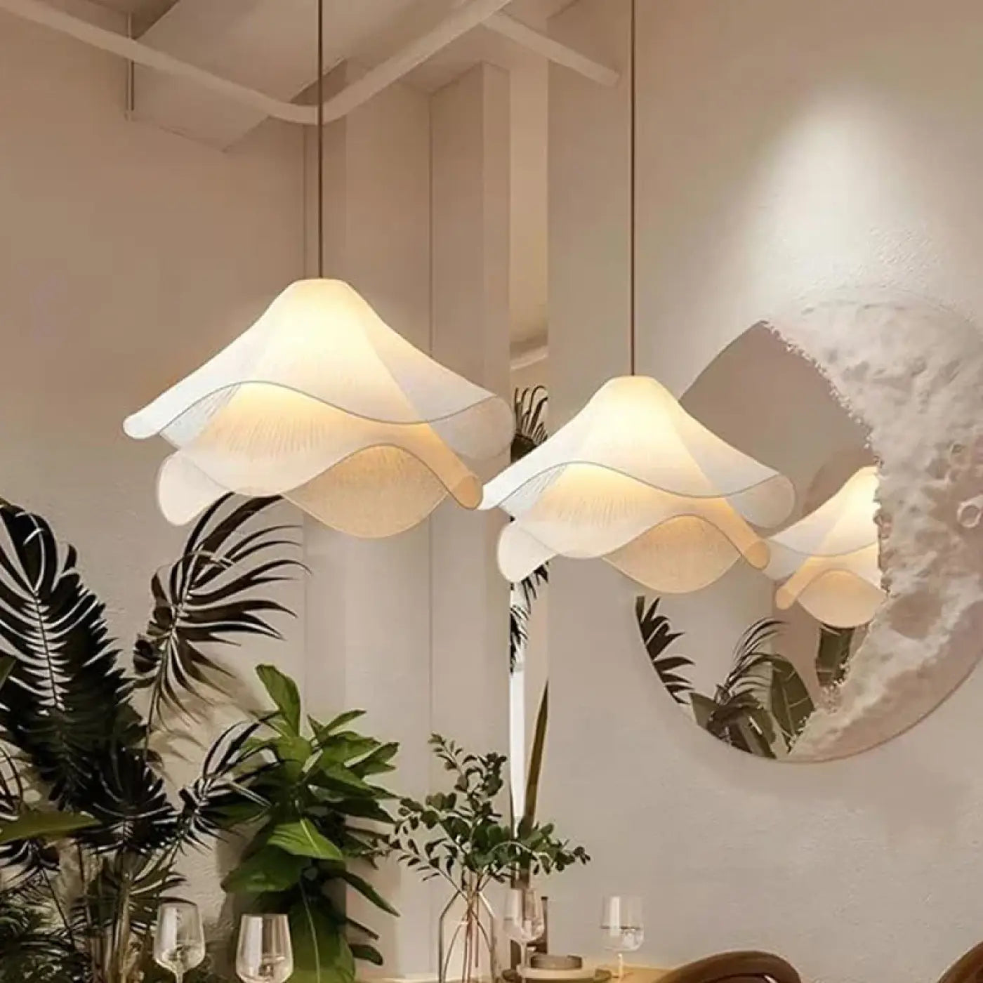 Suspension Luminaire Fleur Plissée - Dalumea - vue 2