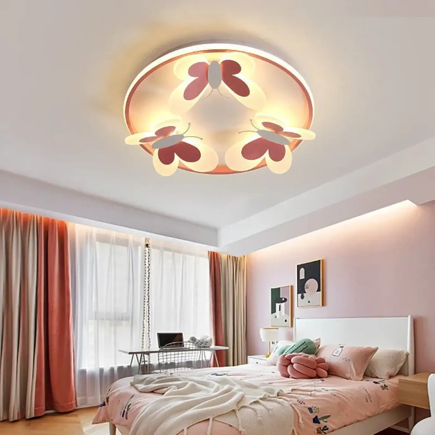 Plafonnier LED Chambre Enfant Papillons - Dalumea - vue 5