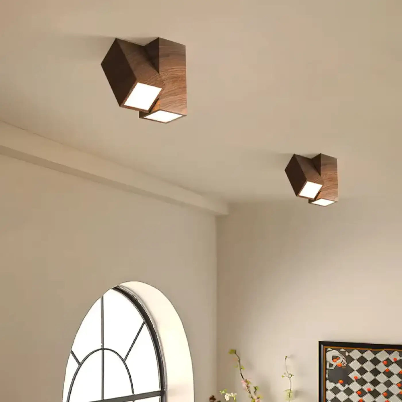 Plafonnier Bois Orientable Minimaliste - Dalumea - vue 2