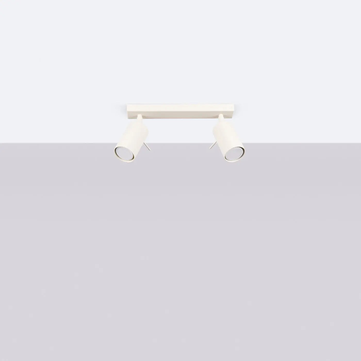 Plafonnier Rail 2 Spots Orientables Beige - Dalumea - vue 2