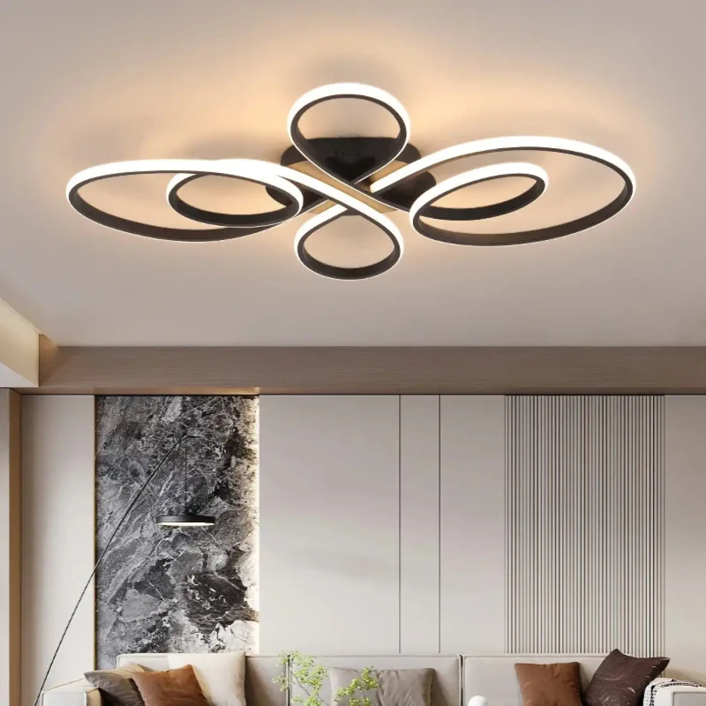 Plafonnier LED Design Courbes Modernes - Dalumea - vue 1