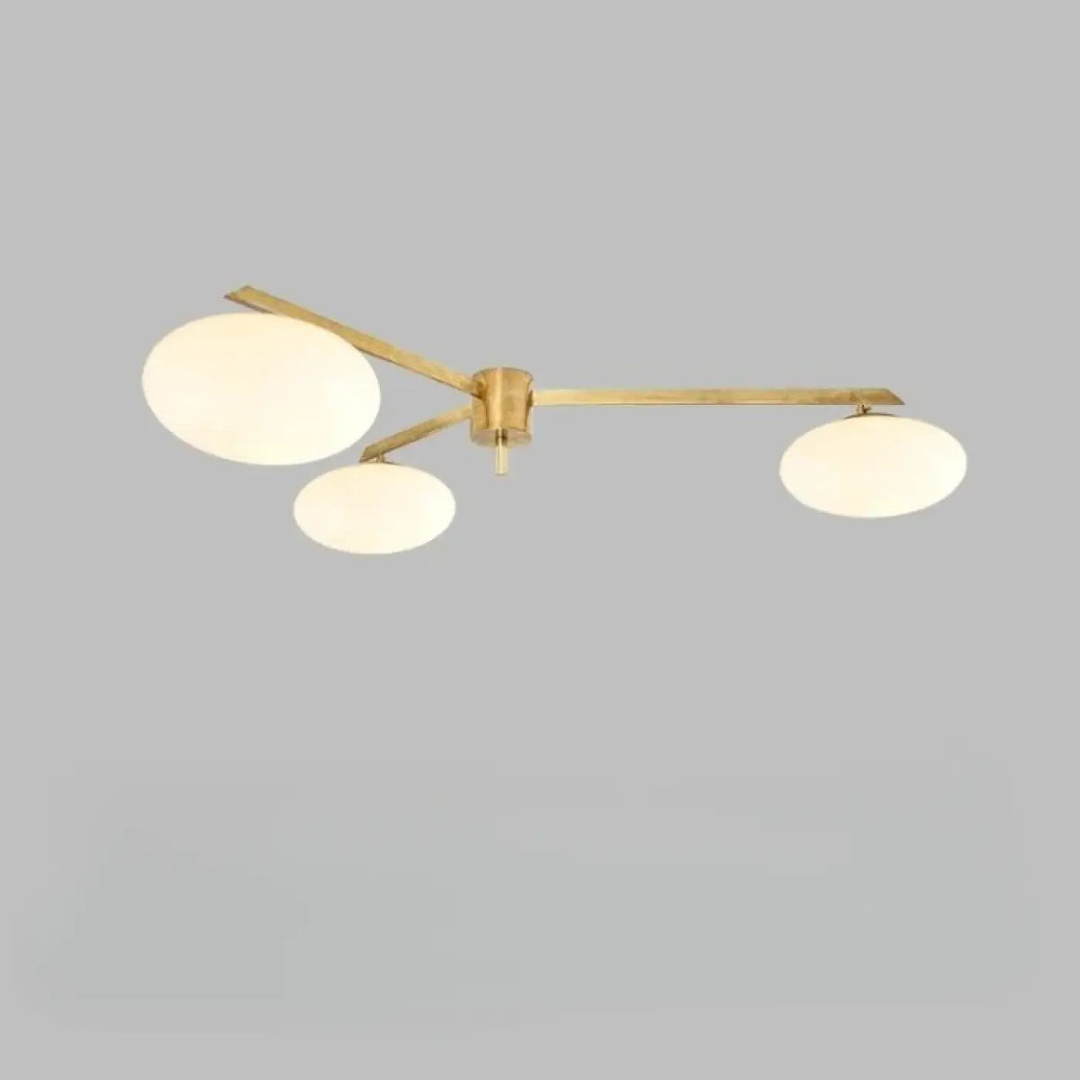 Plafonnier Design Verre Blanc Bras Métal - Dalumea - vue 8