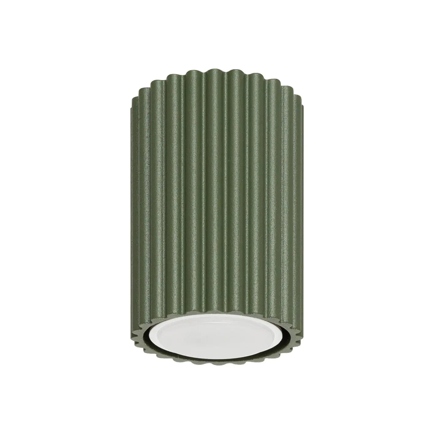 Plafonnier Cylindrique Cannelé Vert Olive - Dalumea - vue 7
