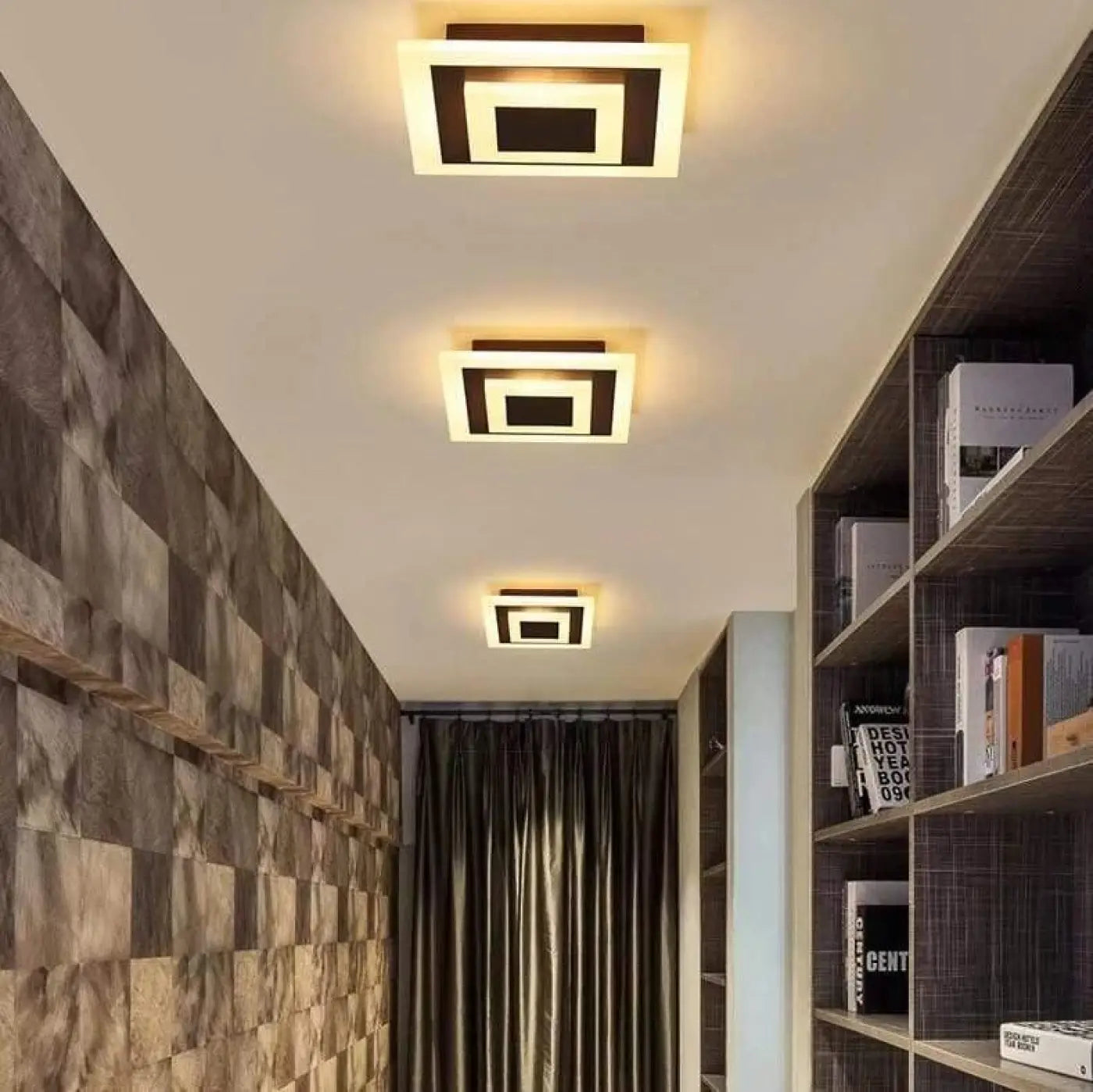Plafonnier Carré LED Blanc - Dalumea - vue 1
