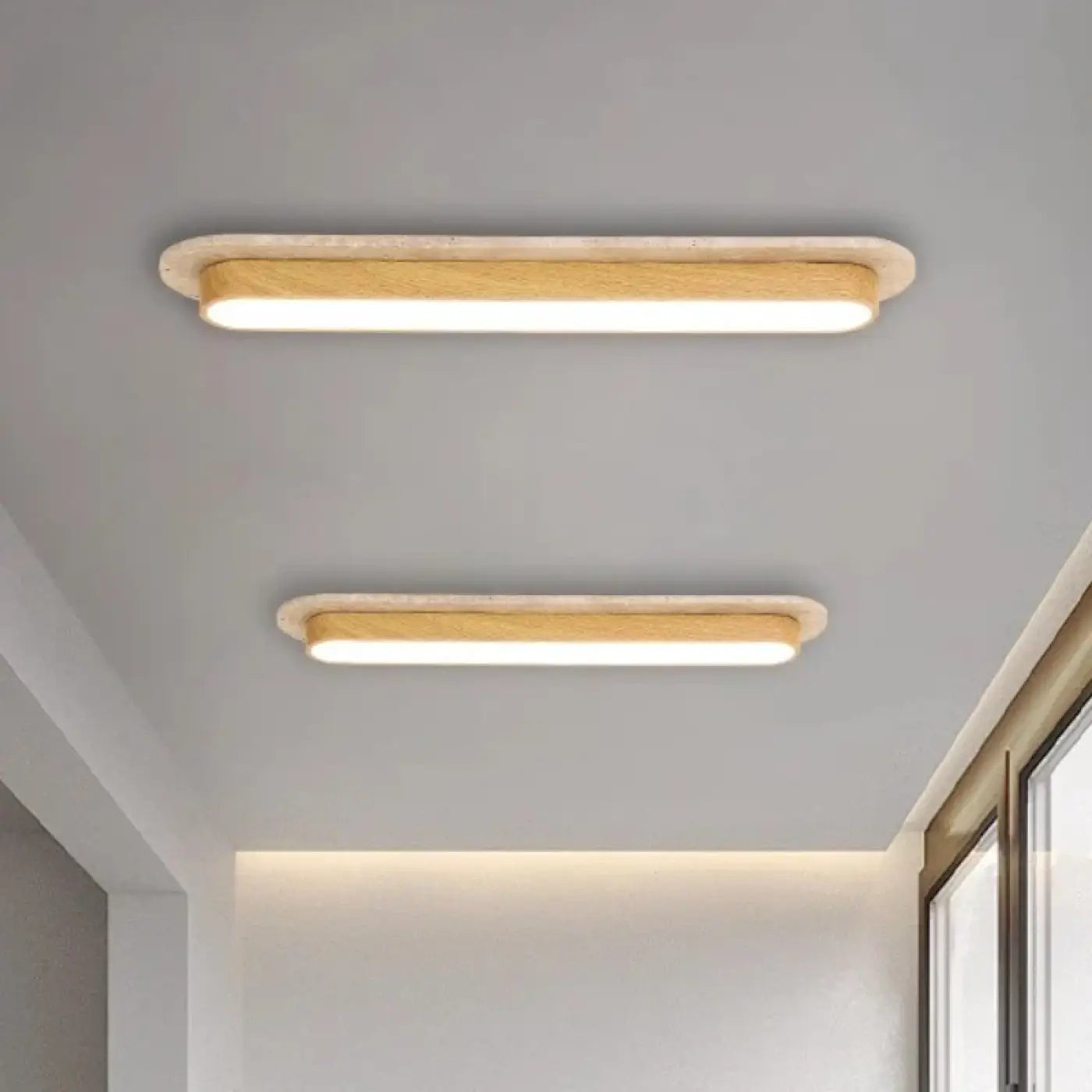 Plafonnier Bois Courbé LED - Dalumea - vue 4