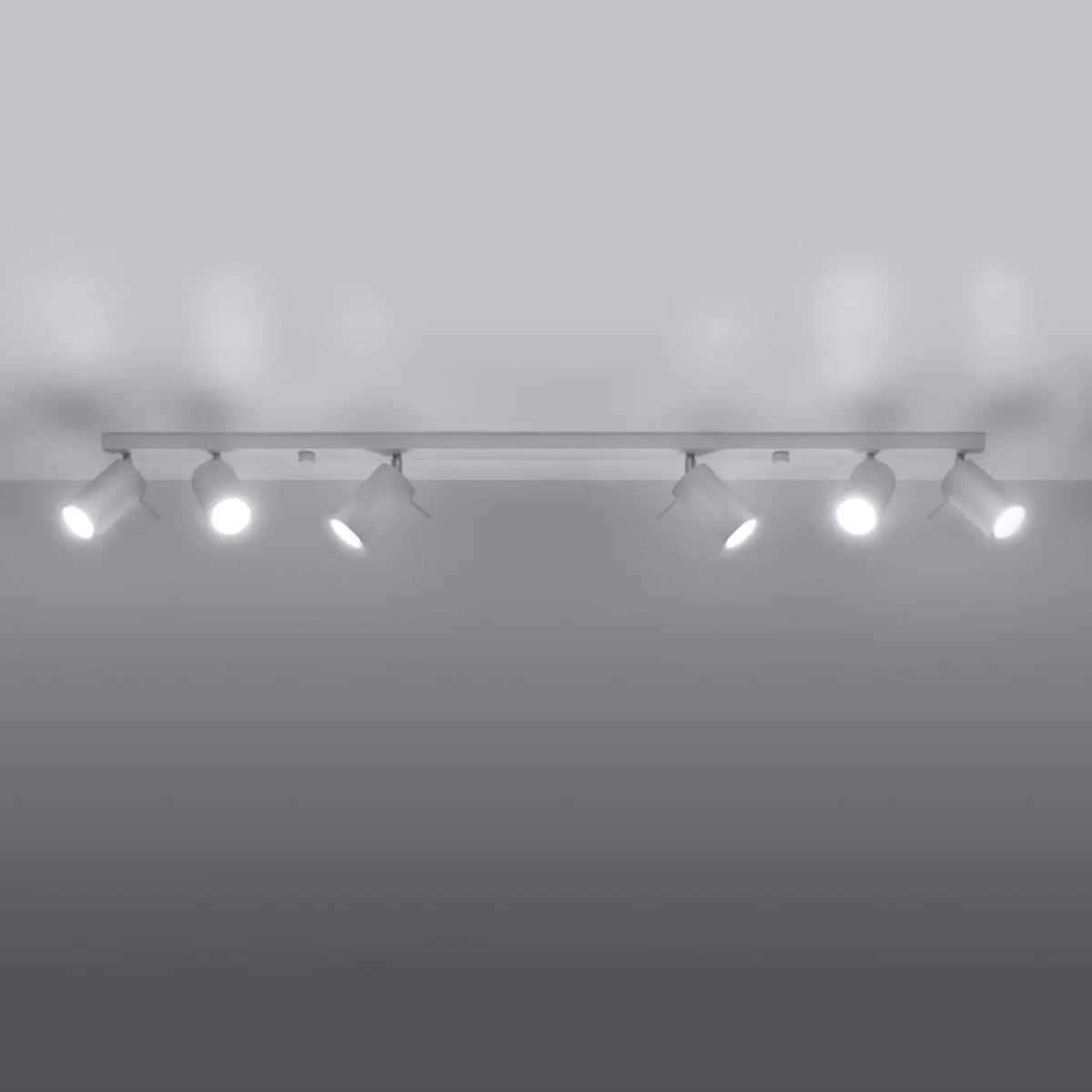 Plafonnier 6 Spots Orientables Lisse Blanc - Dalumea - vue 1