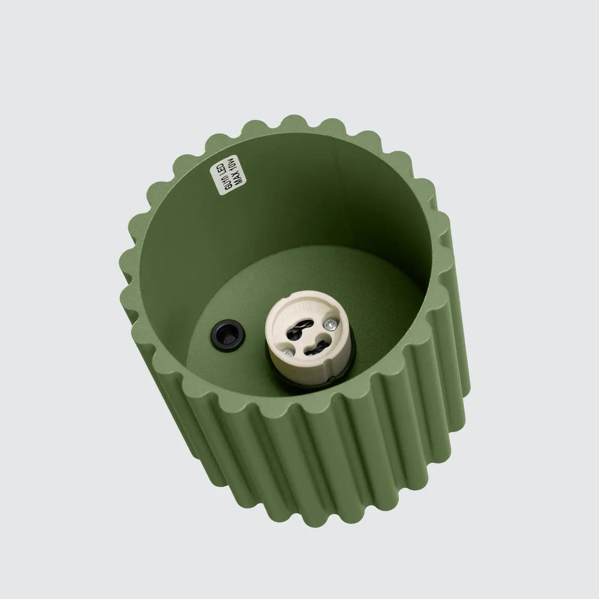 Plafonnier Cylindrique Compact Vert Olive - Dalumea - vue 4