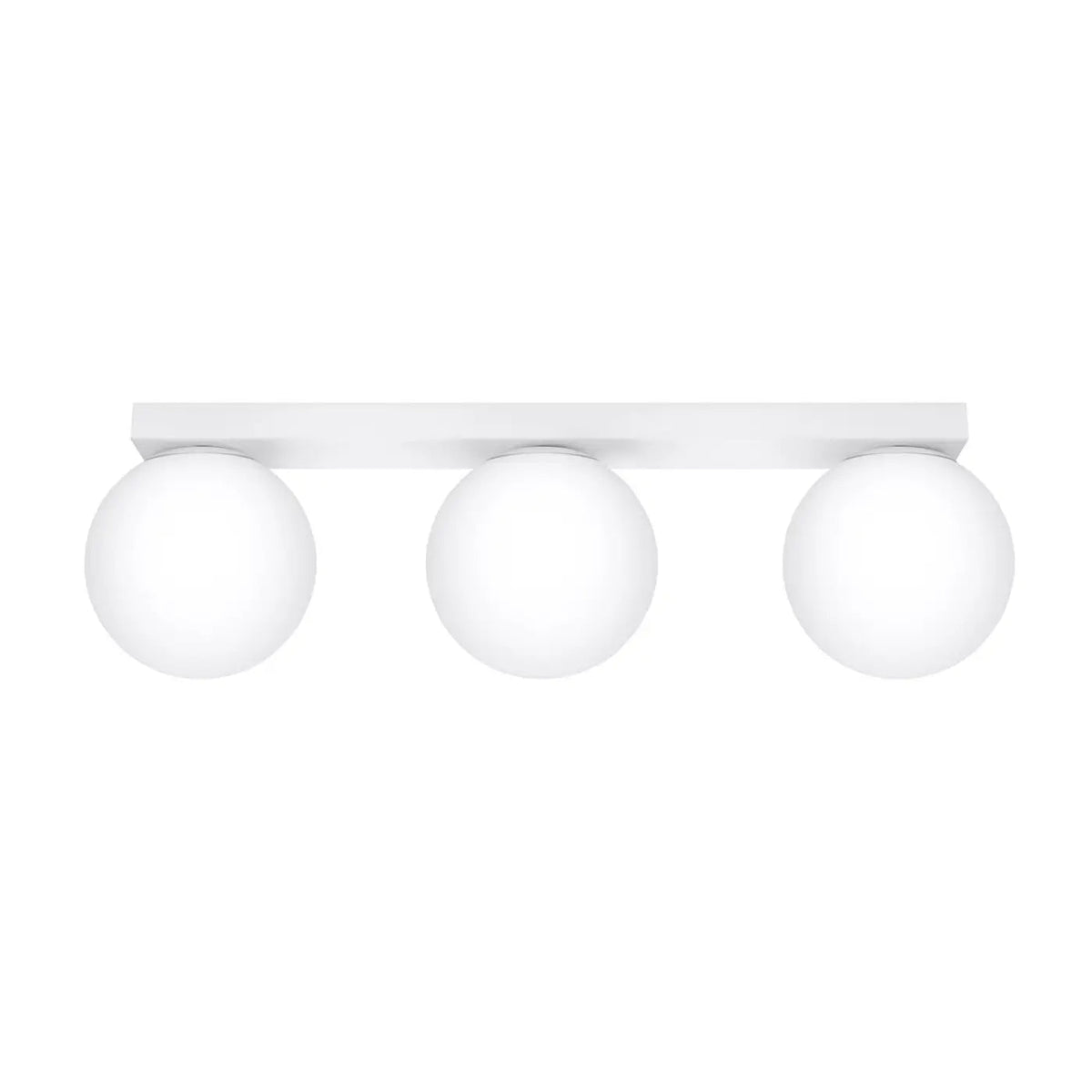 Plafonnier 3 Globes LED Blanc - Dalumea - vue 3
