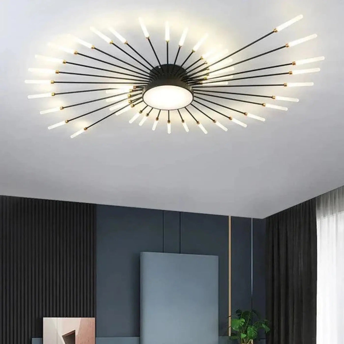 Plafonnier Design Soleil Doré - Dalumea - vue 10