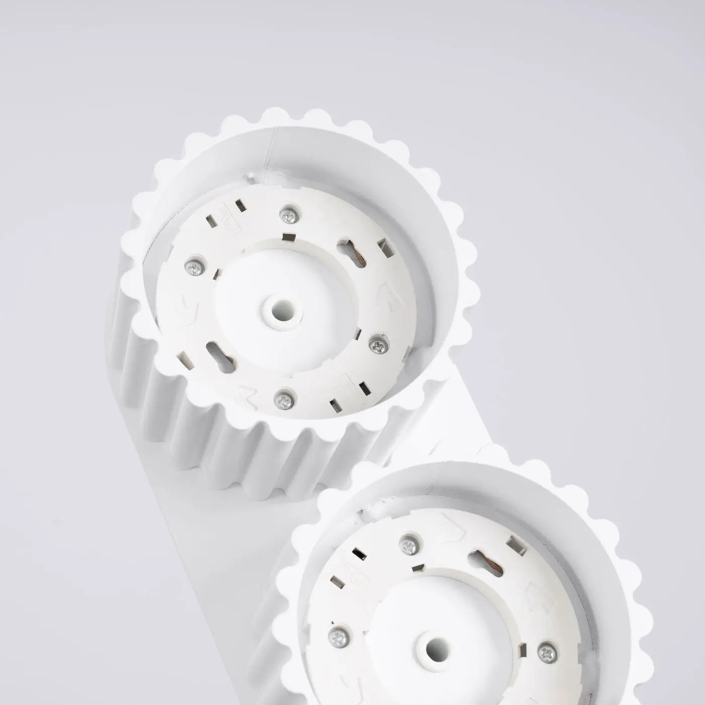 Plafonnier Double Spot Blanc Rainuré - Dalumea - vue 4