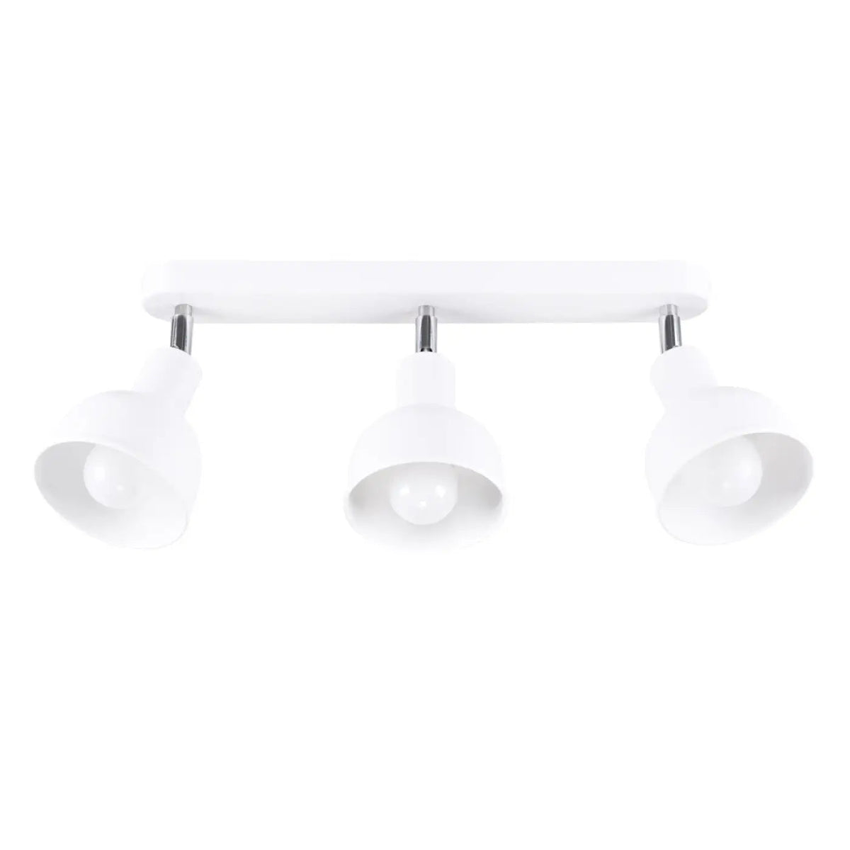 Plafonnier 3 Spots Orientables Platine Chromée Blanc - Dalumea - vue 5