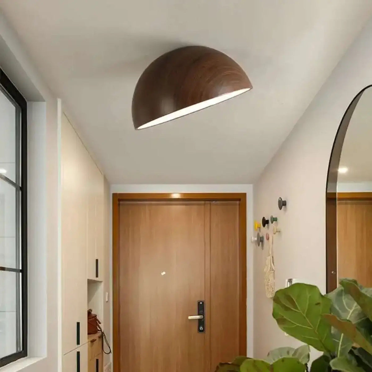 Plafonnier Demi Sphère Bois LED - Dalumea - vue 4