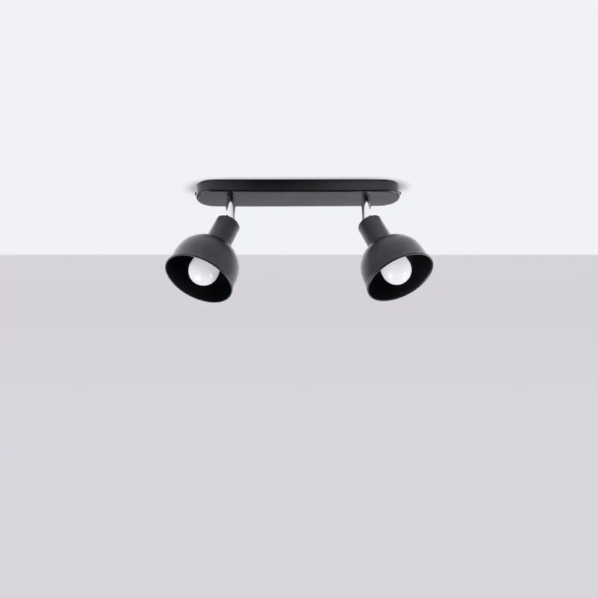 Plafonnier Double Spot Orientable Noir