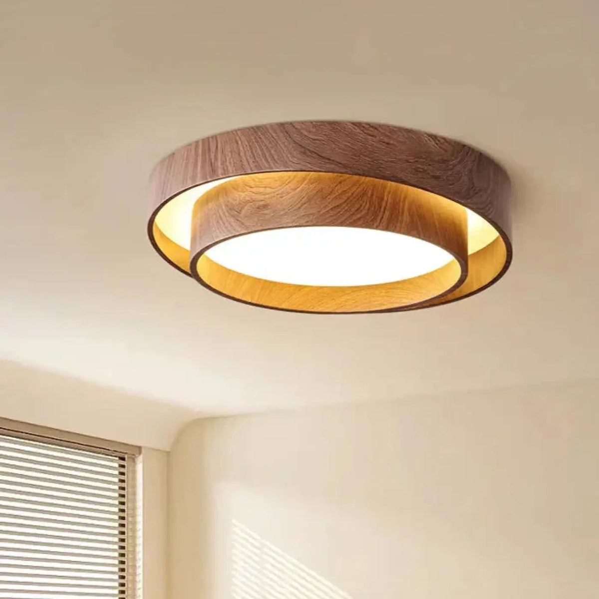 Plafonnier LED Effet Bois Scandinave - Dalumea - vue 1