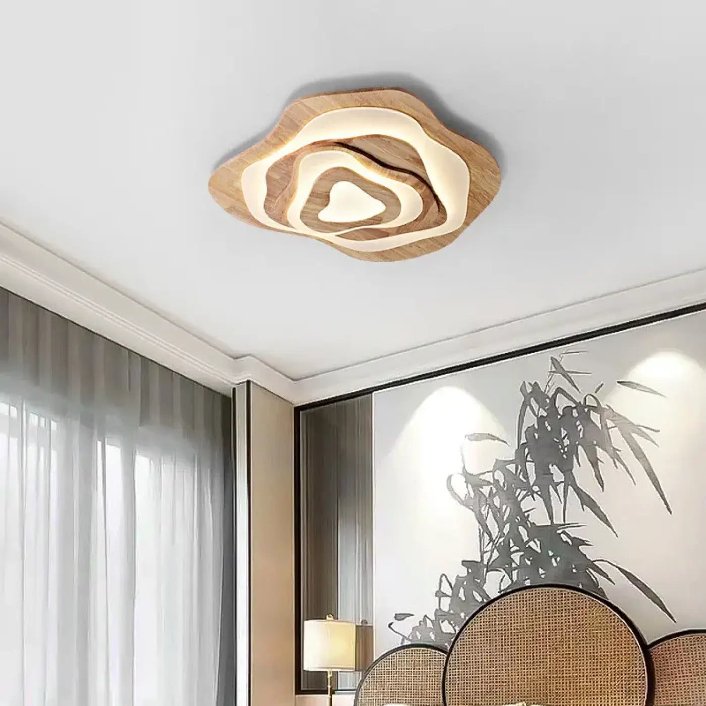 Suspension Plafonnier Bois LED Moderne - Dalumea - vue 1