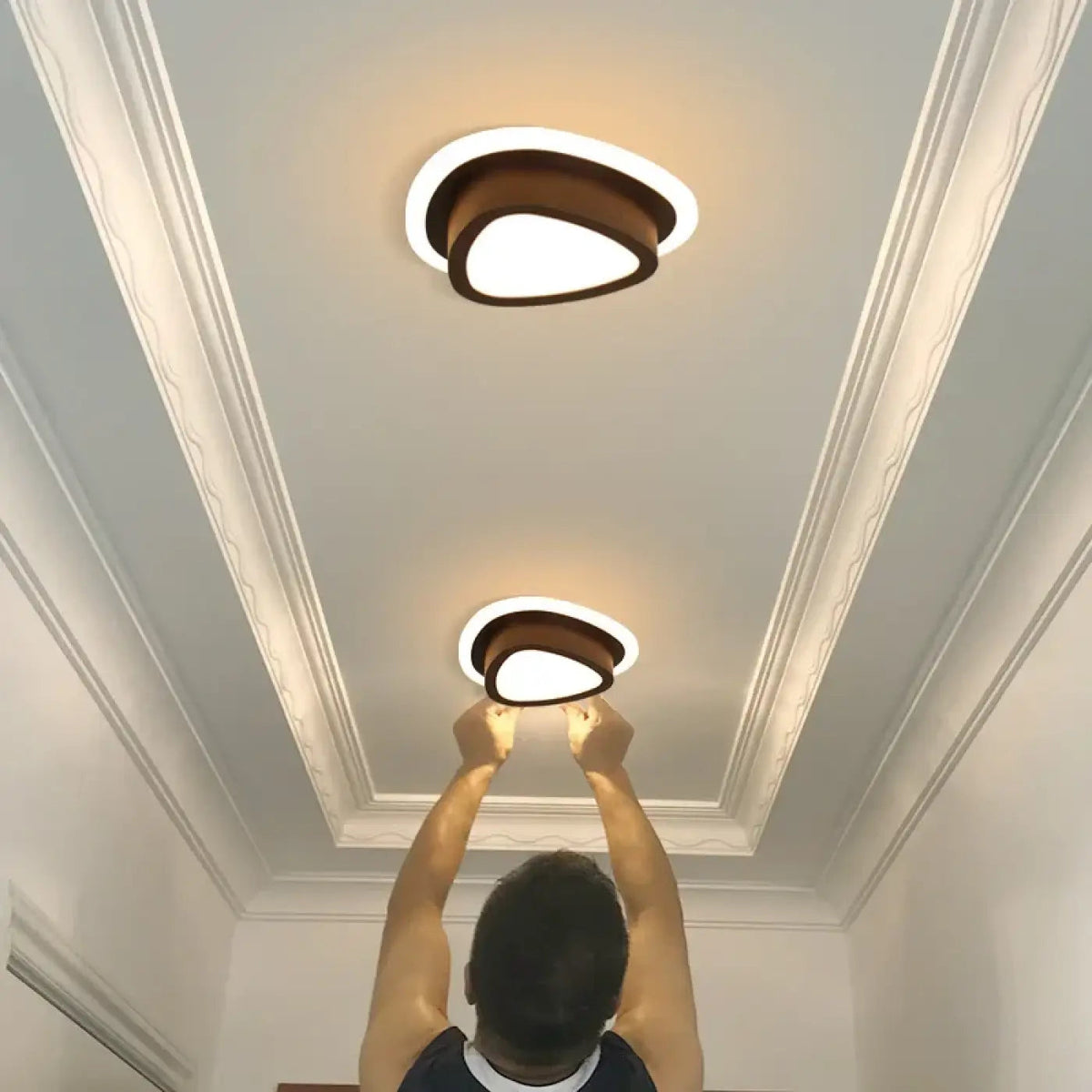 Plafonnier LED Design Sculpté - Dalumea - vue 4