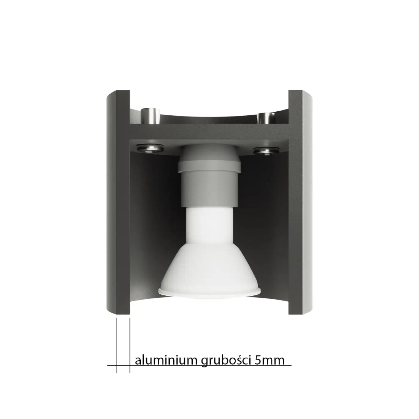 Plafonnier LED Cylindre Gris - Dalumea - vue 3
