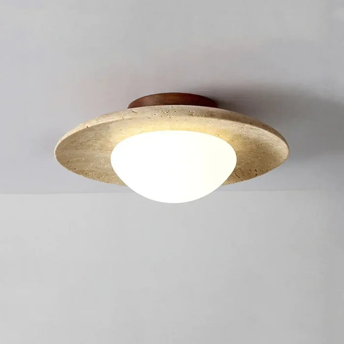 Plafonnier Rond Doré Design Moderne