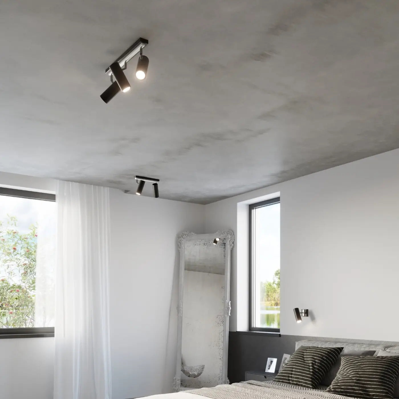 Plafonnier 2 Spots Orientables Noir - Dalumea - vue 6