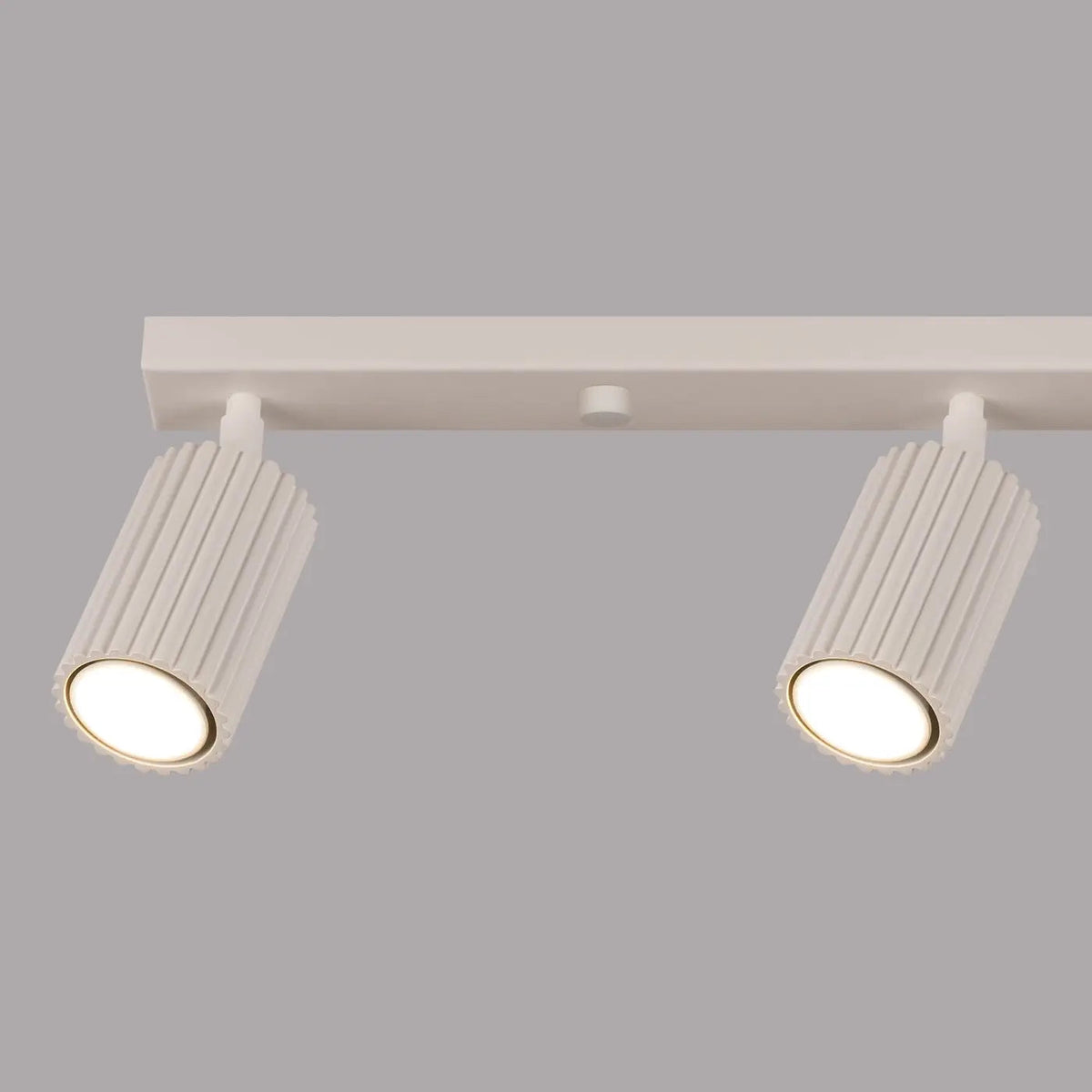 Plafonnier 4 Spots Orientables Barre Beige - Dalumea - vue 6