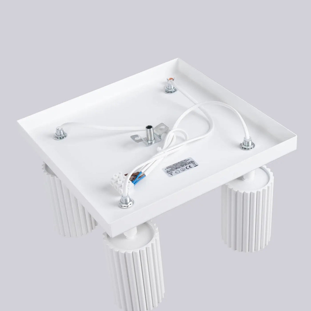 Plafonnier 4 Spots Orientables Platine Carrée Blanc - Dalumea - vue 6