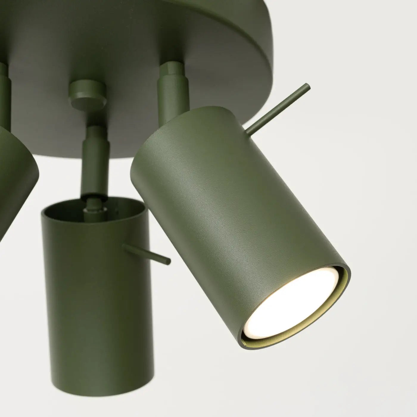 Plafonnier 3 Spots Orientables Vert Olive - Dalumea - vue 3