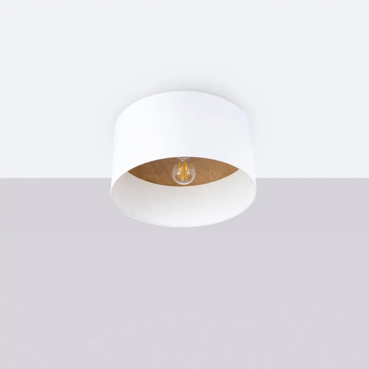 Plafonnier Scandinave Blanc Marron - Dalumea - vue 2