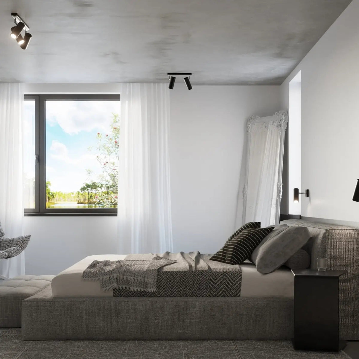 Plafonnier 2 Spots Orientables Noir - Dalumea - vue 4