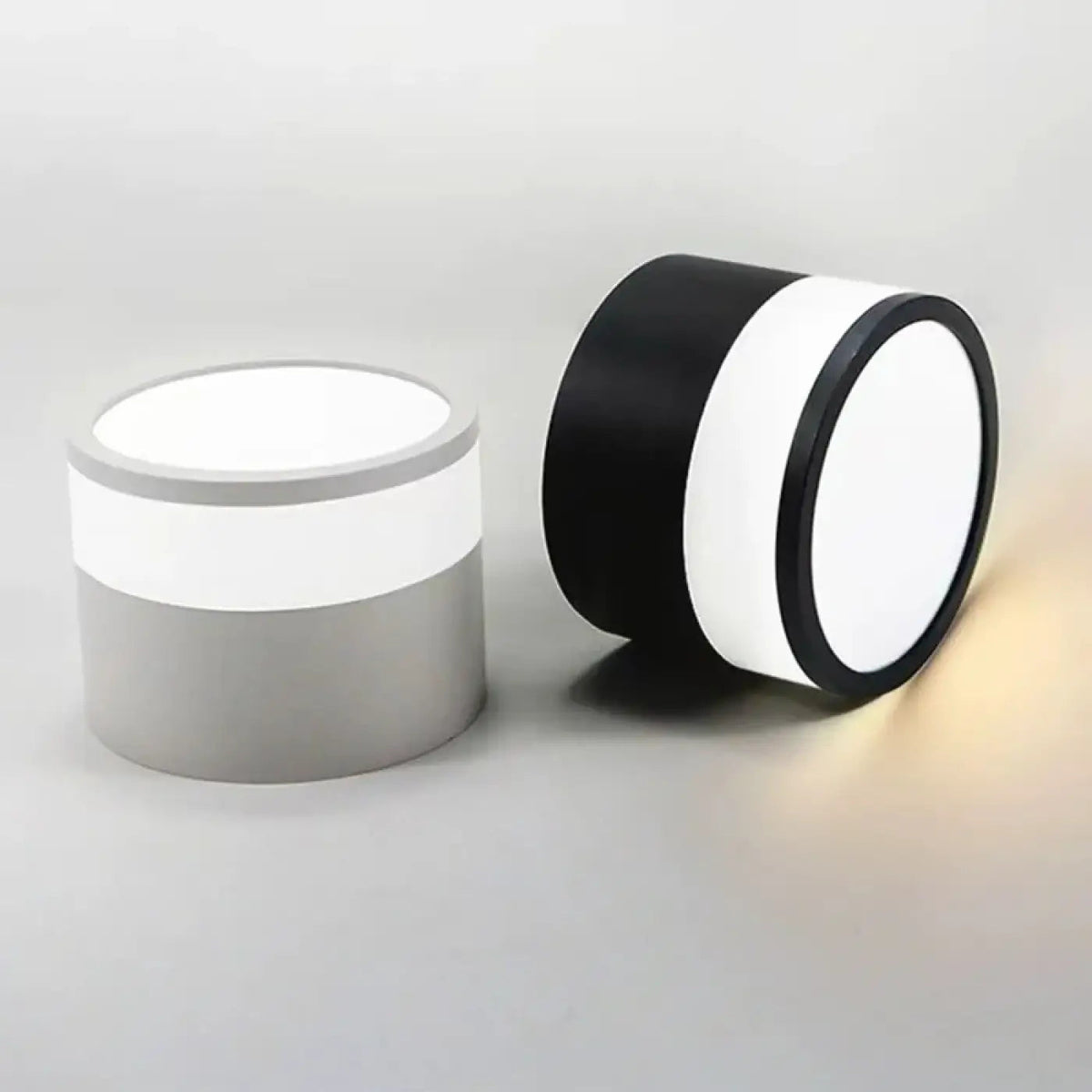 Plafonnier LED Cylindrique Noir Blanc - Dalumea - vue 5