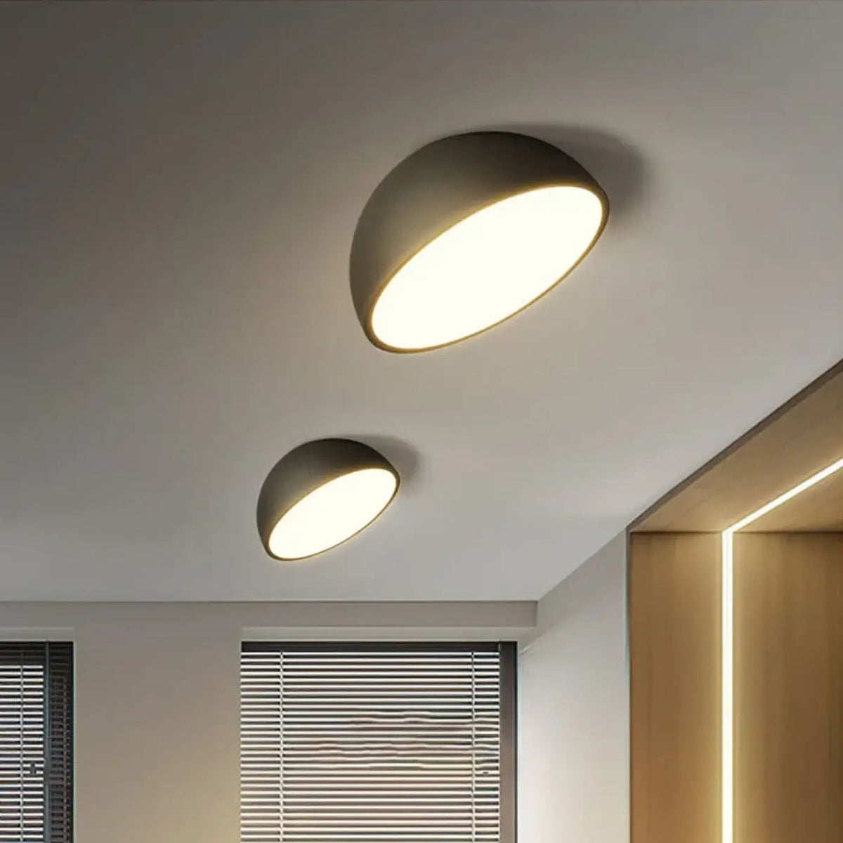 Plafonnier Demi Sphère LED Blanc - Dalumea - vue 1