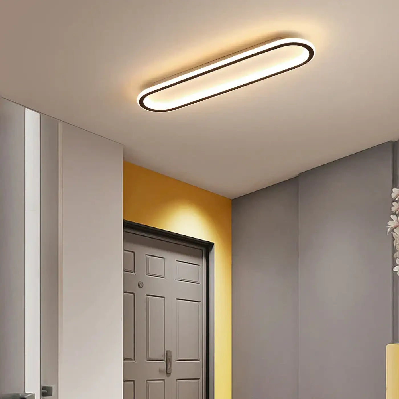 Plafonnier LED Ovale Bandeau Continu Minimaliste - Dalumea - vue 4
