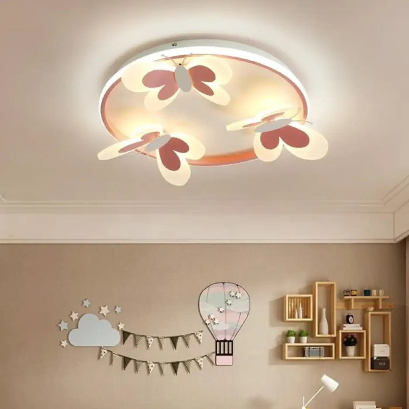 Plafonnier LED Chambre Enfant Papillons - Dalumea - vue 2