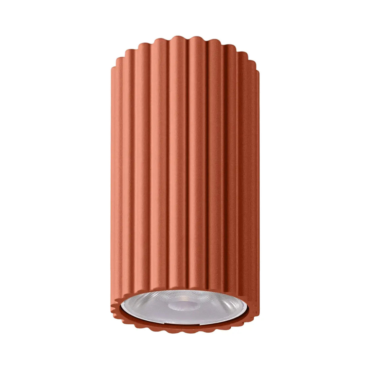 Plafonnier Cylindrique Rouge Ocre LED