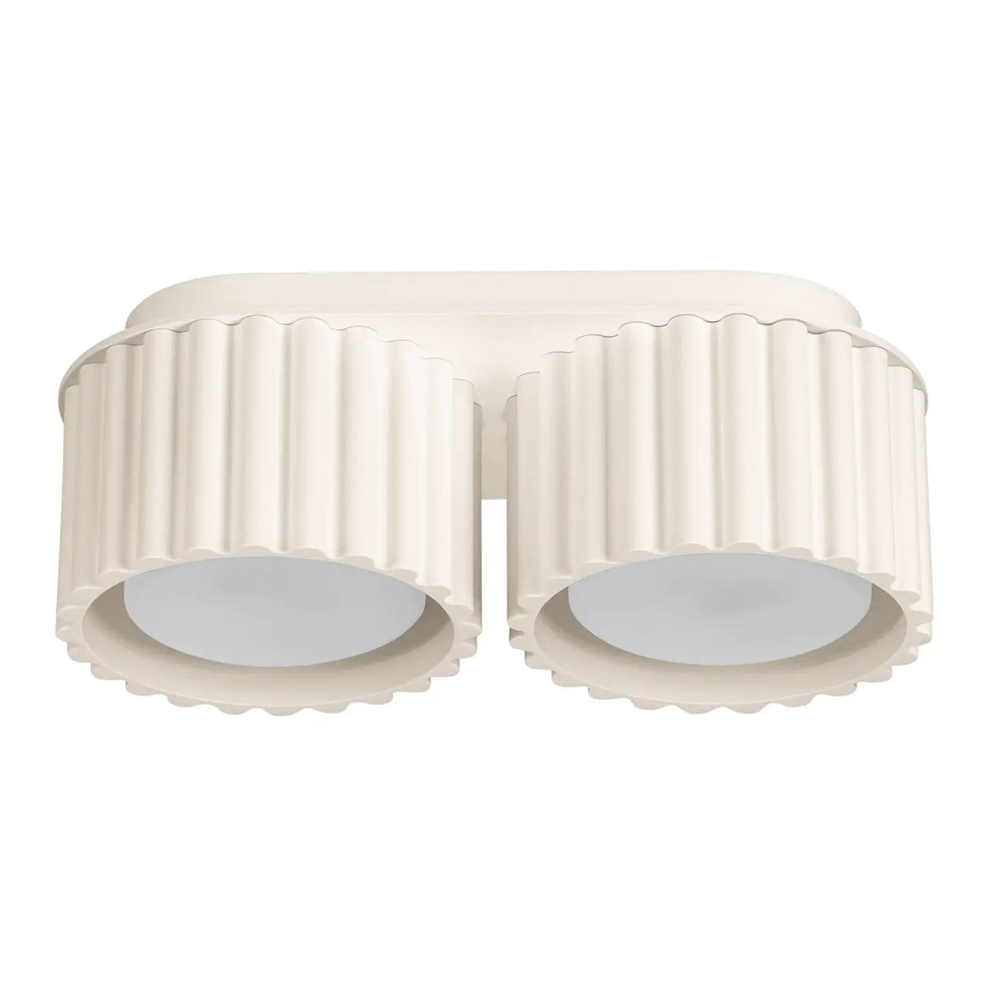 Plafonnier Double Spot Cylindrique Beige - Dalumea - vue 6