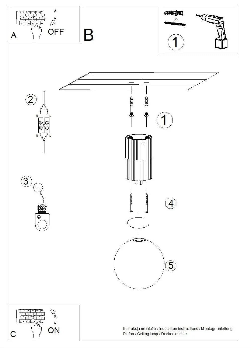 Plafonnier luminaire plafonnier bordeaux style minimaliste - Dalumea - vue 14
