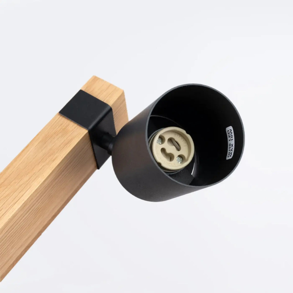 Plafonnier 4 Spots Orientables Barre Bois Noir - Dalumea - vue 7