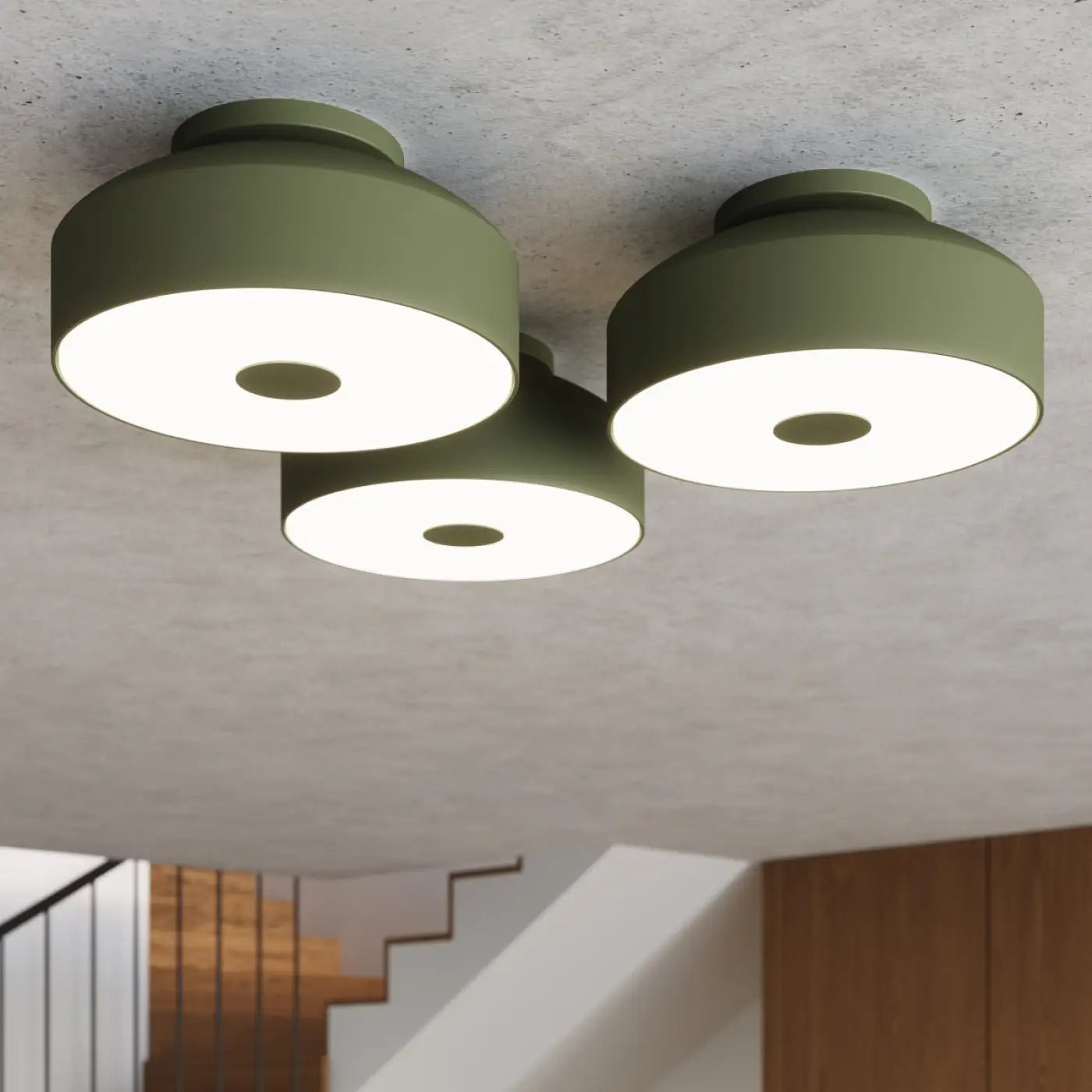 Plafonnier Vert Olive Contemporain - Dalumea - vue 8