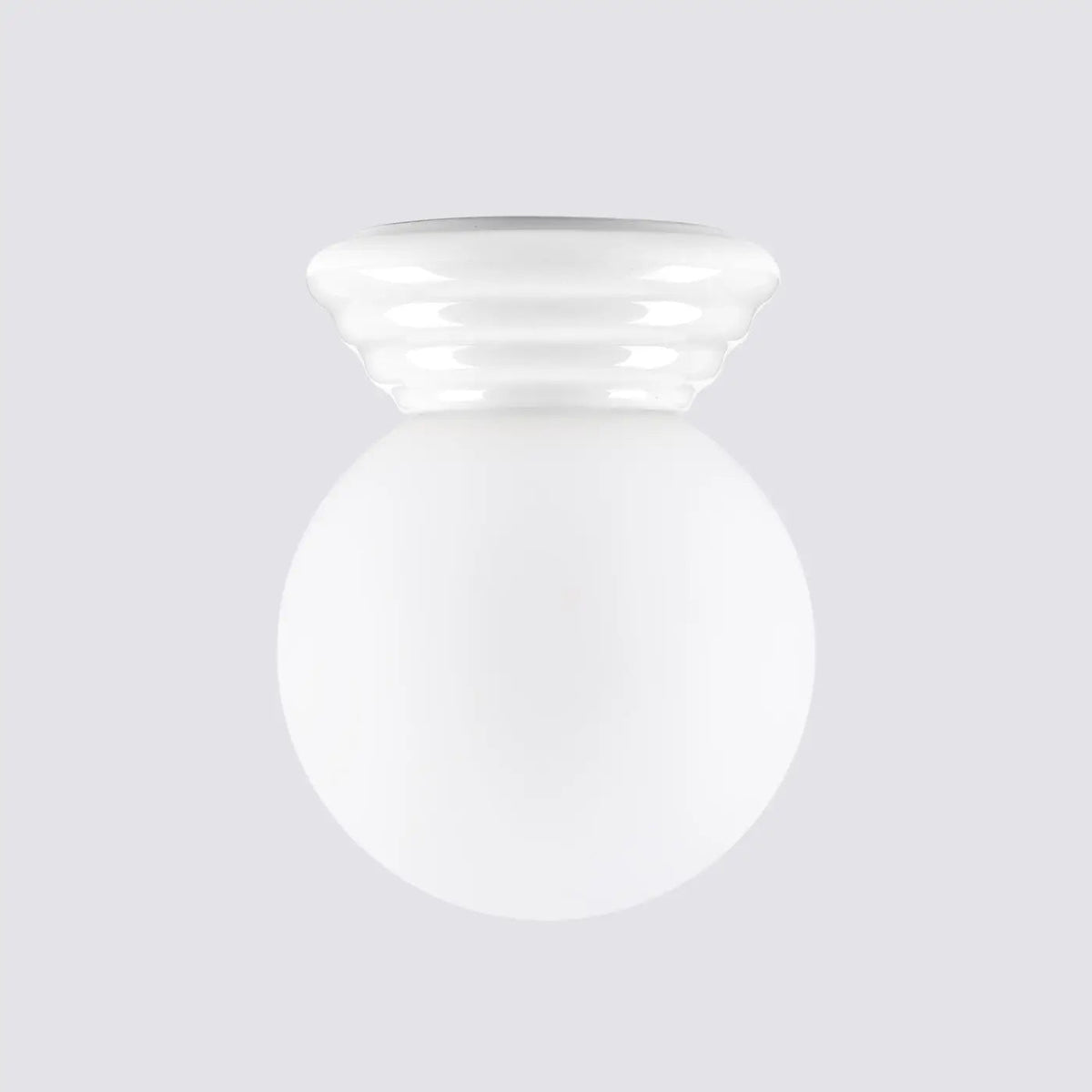 Plafonnier Boule Opaline Blanc - Dalumea - vue 4